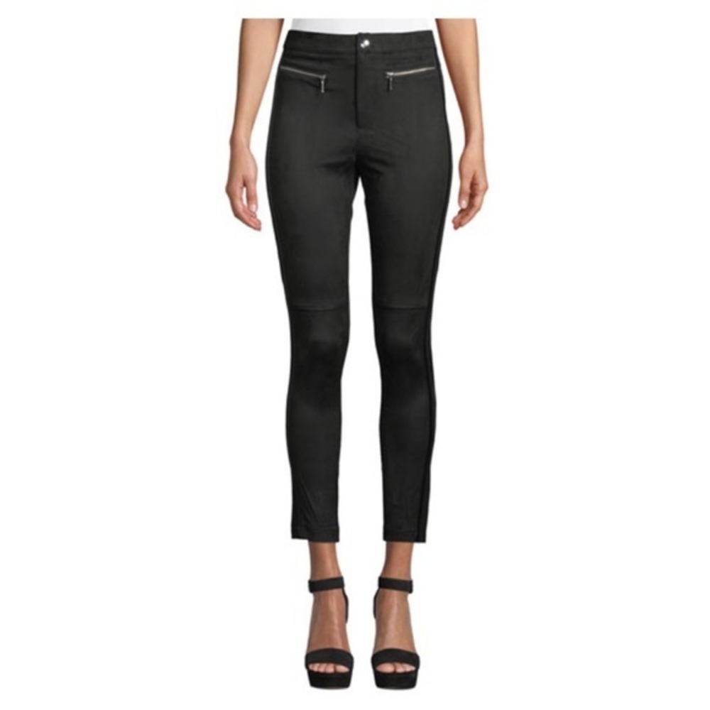 Free Generation Faux-Leather Stripe Leggings Sz M